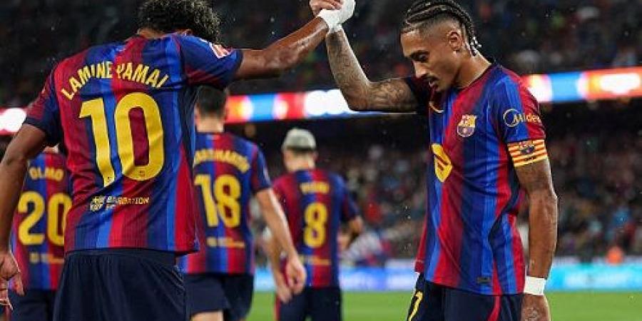 رافينيا ويامال يقودان تشكيل برشلونة المتوقع أمام باريس بدوري الأبطال